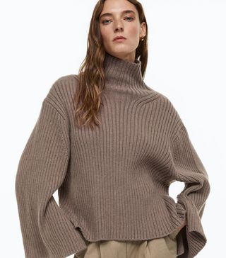 H&M + Oversized Mock-Turtleneck Sweater