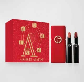 Armani Beauty + Lip Power Holiday Satin Lipstick Duo Set - Limited Edition