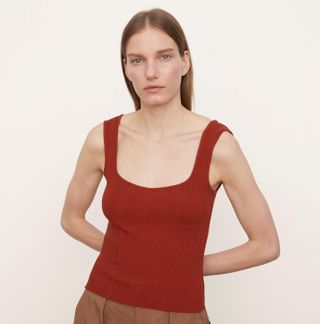 Vince + Rib Sweetheart Neck Camisole