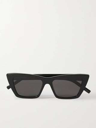 Saint Laurent Eyewear + Mica Cat-Eye Acetate Sunglasses