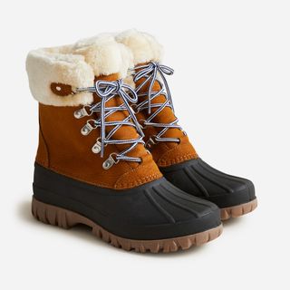 J.Crew + Perfect Winter boots with sherpa