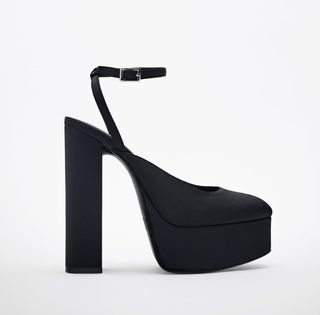 Zara + Ankel Strap Heeled Platform Shoes