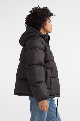 H&M + Hooded Puffer Jacker