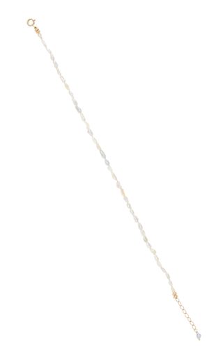 White/Space + 14k Yellow Gold Pearl Bracelet