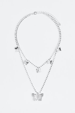H&M + Double-Strand Rhinestone Necklace