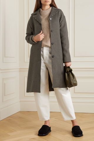 Officine Générale + Loraine Houndstooth Wool-Blend Coat