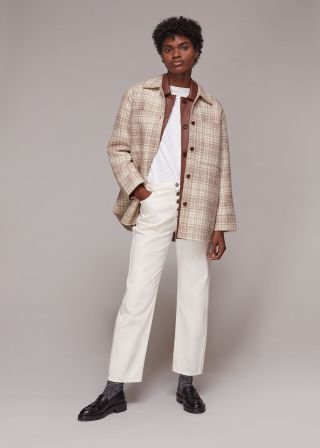 Whistles + Classic Wool Checked Overshirt