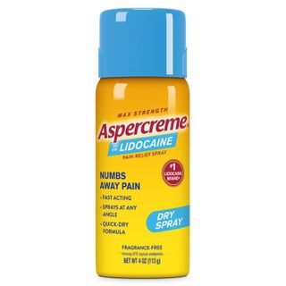 Aspercreme + Max Strength Lidocaine Pain Relief Dry Spray