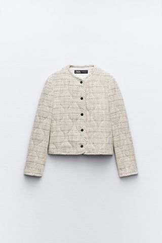 Zara + Textured Quilted Jacket