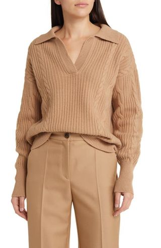 Nordstrom Signature + Wool & Cashmere Cable Knit Sweater