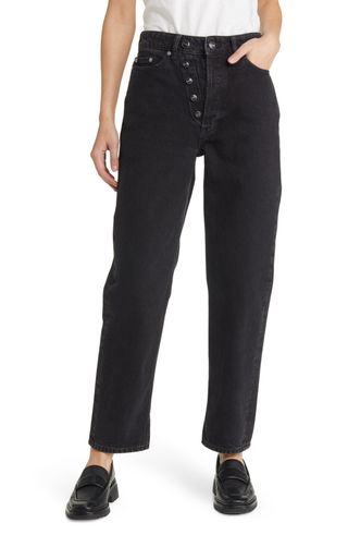 Ganni + Figni Dual Button Fly Organic Cotton Jeans