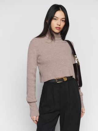 The Reformation + Luisa Cropped Cashmere Sweater