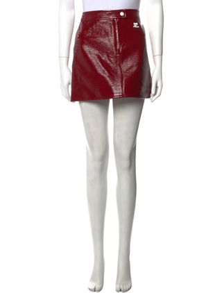 Courrèges + Embroidered Accent Mini Skirt