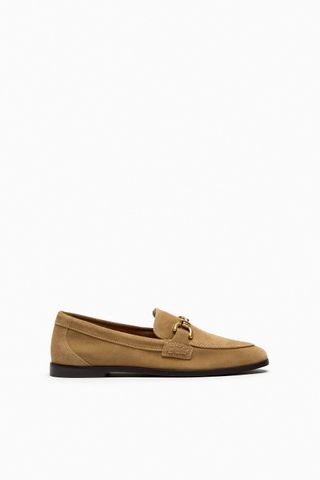 Zara + Buckled Suede Loafers