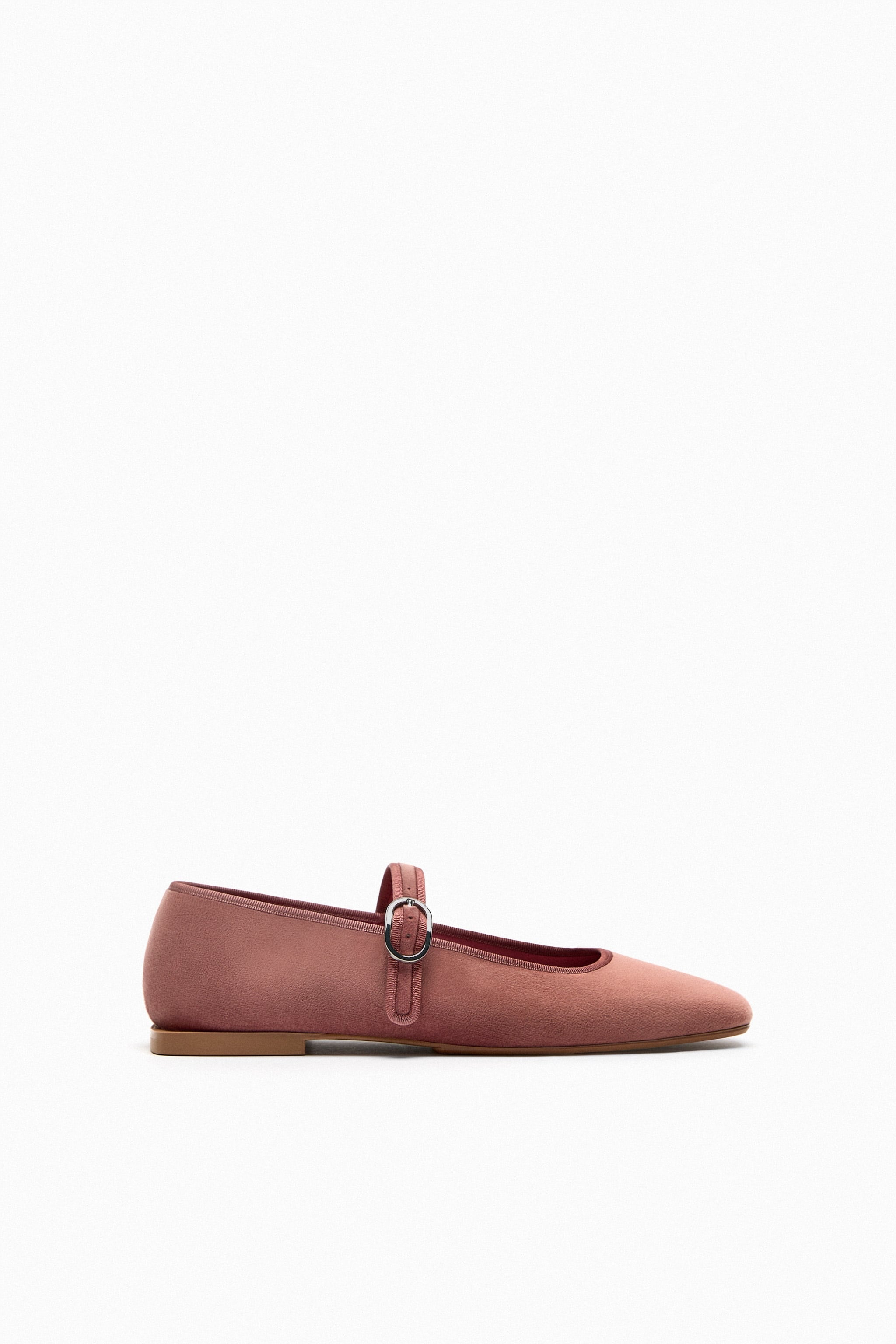 Zara + Flat Velvet Shoes