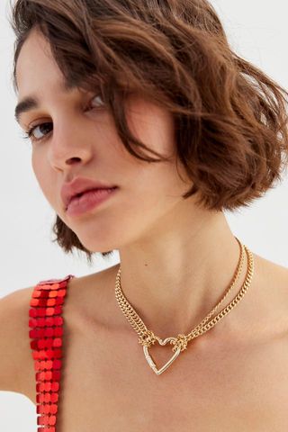 Urban Outfitters + Amelia Statement Heart Choker Necklace