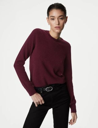 Autograph + Pure Cashmere Crew Neck Jumper