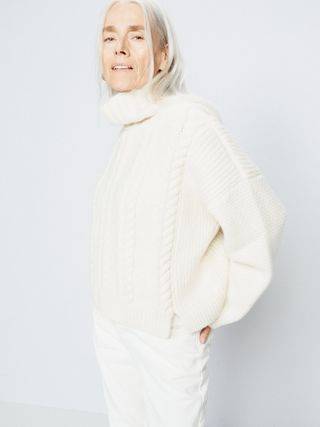 Raey + Cable-Knit Wool and Cashmere-Blend Boxy Jumper