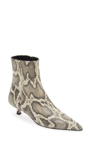 Aeyde + Sofie Embossed Snake Print Bootie