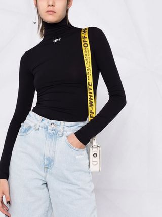 Off-White + Off-Stamp Roll-Neck Top