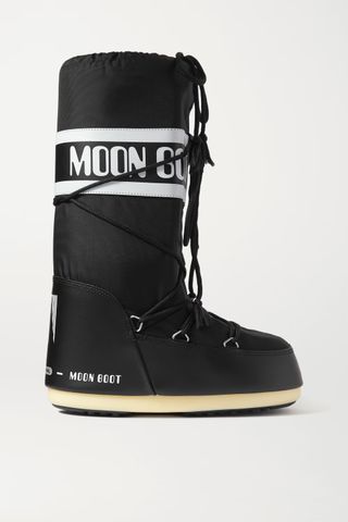 Moon Boot + Icon Shell and Faux Leather Snow Boots