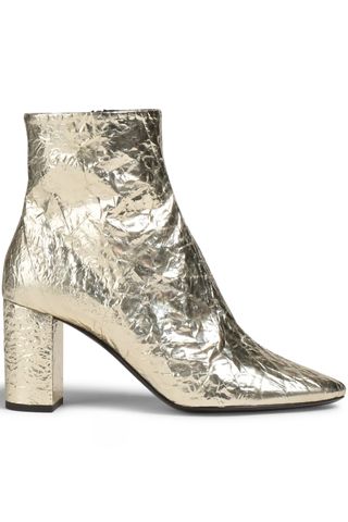 Saint Laurent + Platinum Ankle Boots