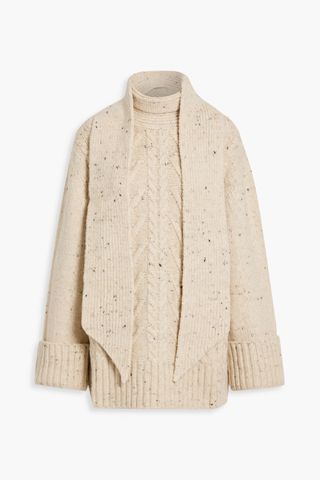 Ganni + Donegal Cable-Knit Sweater