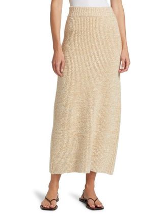 The Row + Caluso Twisted Cashmere & Silk Midi Skirt