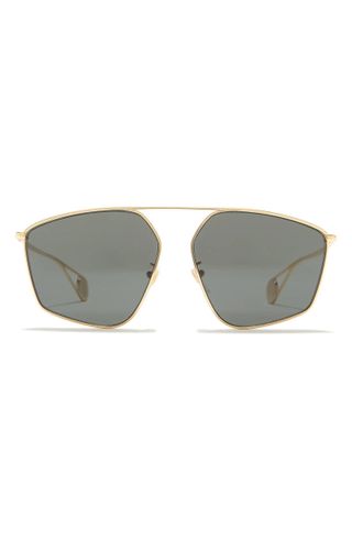 Gucci + 60mm Aviator Sunglasses