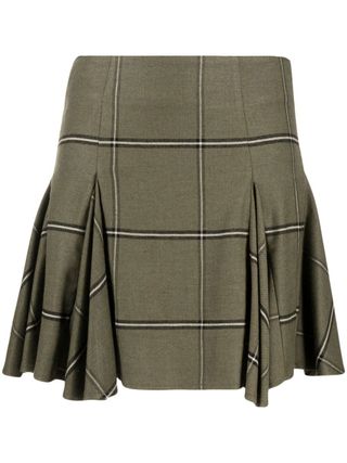 Pinko + Check-Pattern Mini Skirt