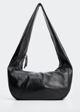 Mango + Leather Strap Tote Bag