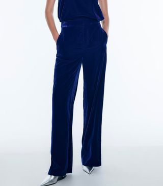 Zara + Flowing Velvet Trousers