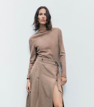 Zara + Fitted Wool Blend Top