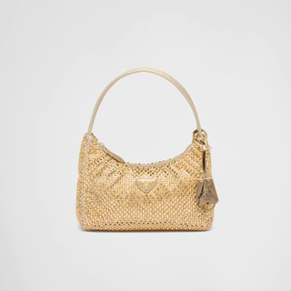 Prada + Satin Mini-Bag With Crystals