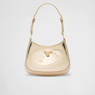 Prada + Cleo Brushed Leather Shoulder Bag
