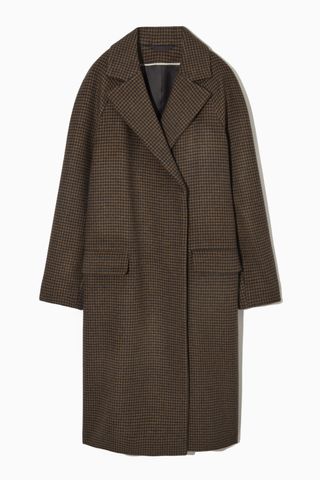 COS + Houndstooth Wool Blend Coat