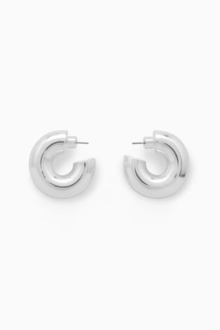 COS + Large Chunky Hoop Earrings
