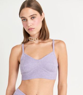 Cult Gaia + Somage Knit Top in Amethyst