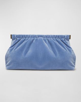 Nanushka + The Bar Velvet Long Clutch Bag