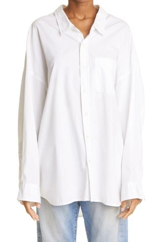 R13 + Oversize Oxford Button-Up Shirt