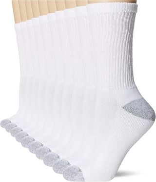 Hanes + 10-Pair Value Pack Crew Socks