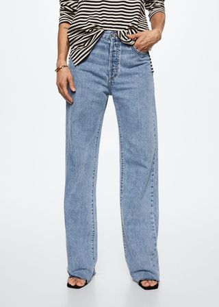 Mango + High-Rise Wideleg Jeans