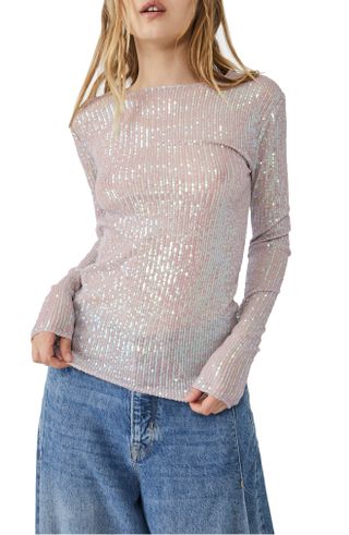 Free People + Gold Rush Sequin Top