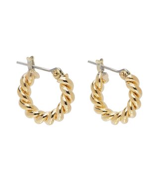 Laura Lombardi + Gold Mini Twist Hoop Earrings