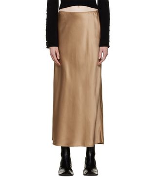 Reformation + Brown Layla Midi Skirt