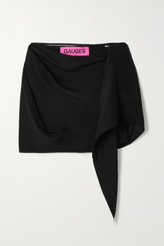 Gauge81 + Himeji Draped Silk-Satin Mini Skirt