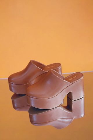 Larroudé + Leather Miso Clog Heels