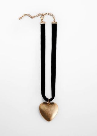 Mango + Velvet Heart Pendant Necklace