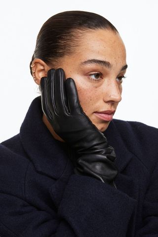 H&M + Long Leather Gloves