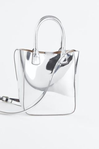 H&M + Shimmery Metallic Mini Shoulder Bag